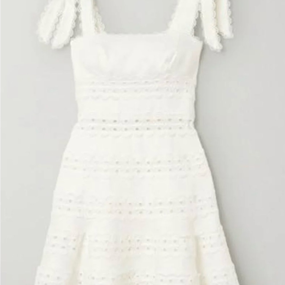 Zimmermann White Lace Mini Dress